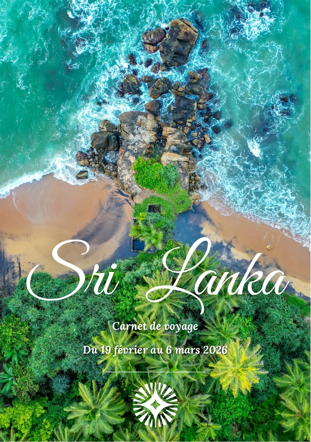 Couverture d’un véritable carnet de voyage personnalisé au Sri Lanka
